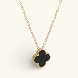 Clover Black Necklace